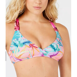 Bar III Women's Swimwear Brand Surplice Over The Shoulder Bralette Bikini Top XS